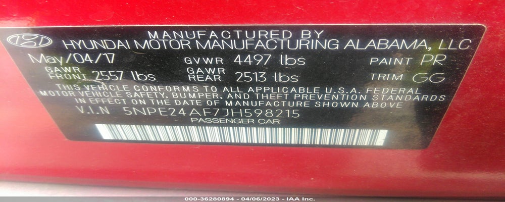 5NPE24AF7JH598215 2018 HYUNDAI SONATA photo no. 9