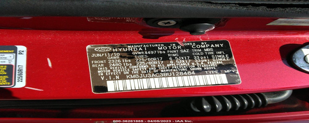 KM8JU3AC3BU128484 2011 HYUNDAI TUCSON photo no. 9