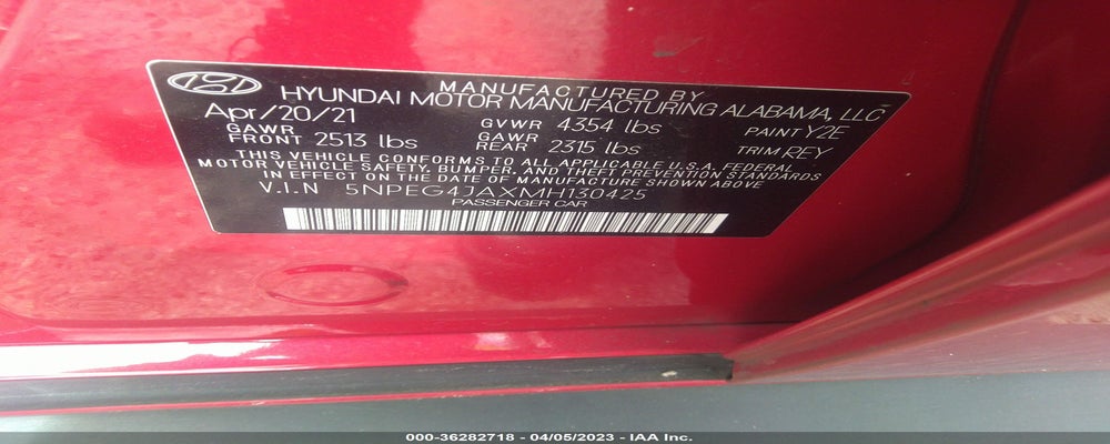 5NPEG4JAXMH130425 2021 HYUNDAI SONATA photo no. 9