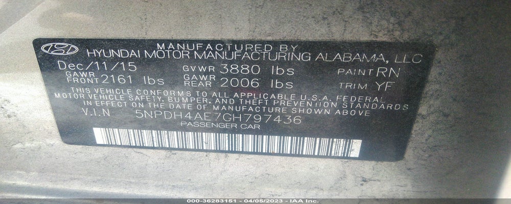 5NPDH4AE7GH797436 2016 HYUNDAI ELANTRA photo no. 9