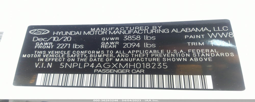 5NPLP4AGXMH018235 2021 HYUNDAI ELANTRA photo no. 9