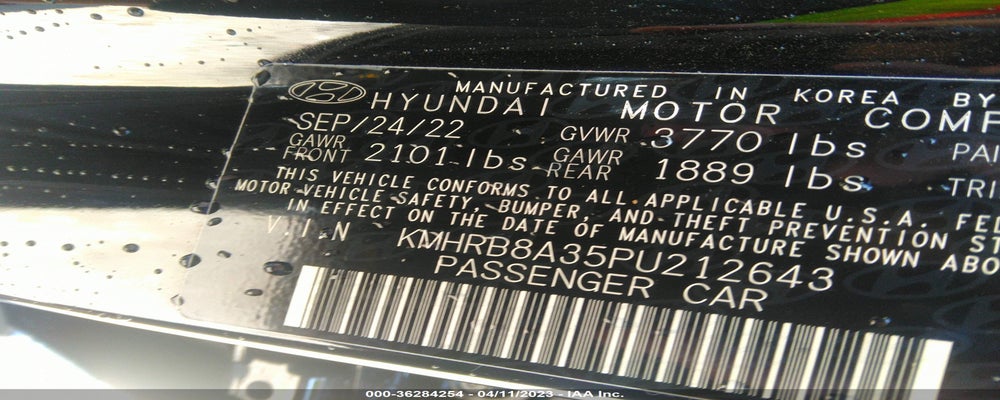 KMHRB8A35PU212643 2023 HYUNDAI VENUE photo no. 9