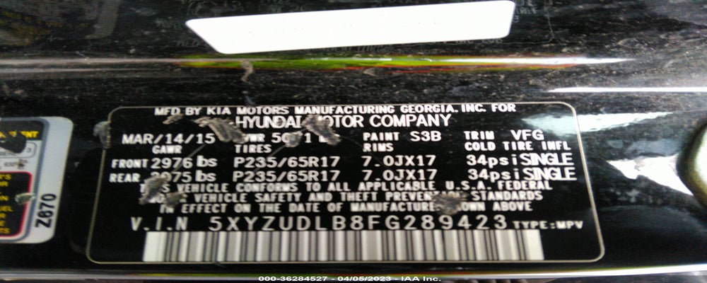 5XYZUDLB8FG289423 2015 HYUNDAI SANTA FE SPORT photo no. 9