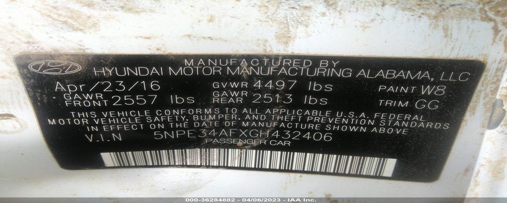 5NPE34AFXGH432406 2016 HYUNDAI SONATA photo no. 9