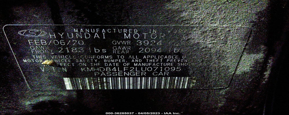 KMHD84LF2LU071095 2020 HYUNDAI ELANTRA photo no. 9