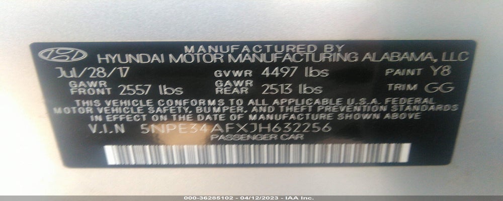5NPE34AFXJH632256 2018 HYUNDAI SONATA photo no. 9