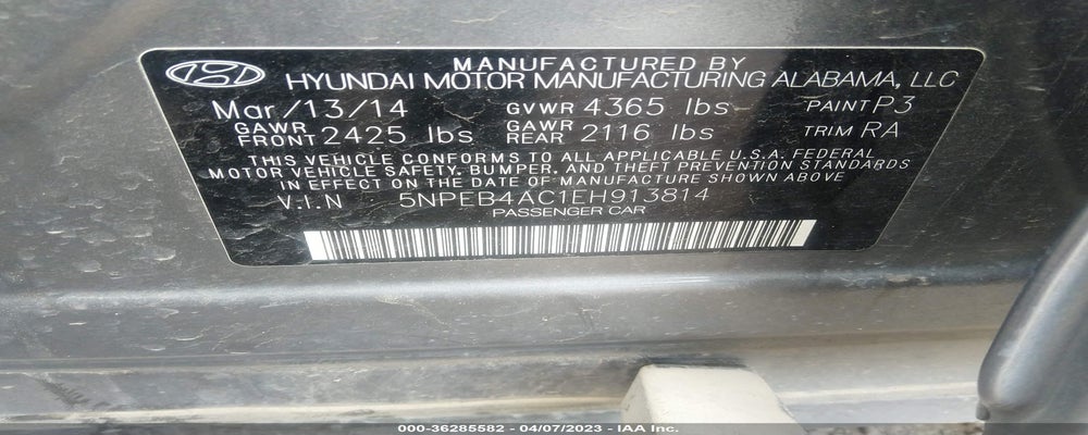 5NPEB4AC1EH913814 2014 HYUNDAI SONATA photo no. 9