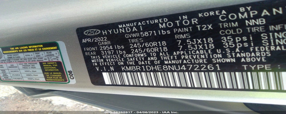 KM8R1DHE8NU472261 2022 HYUNDAI PALISADE photo no. 9