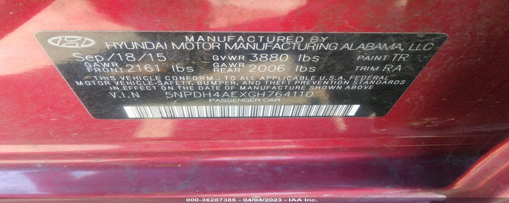 5NPDH4AEXGH764110 2016 HYUNDAI ELANTRA photo no. 9