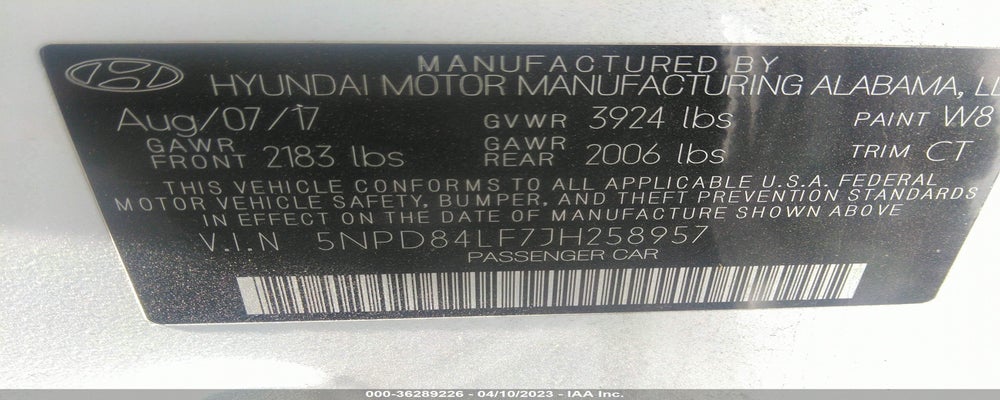 5NPD84LF7JH258957 2018 HYUNDAI ELANTRA photo no. 9