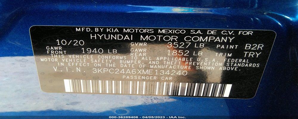 3KPC24A6XME134240 2021 HYUNDAI ACCENT photo no. 9