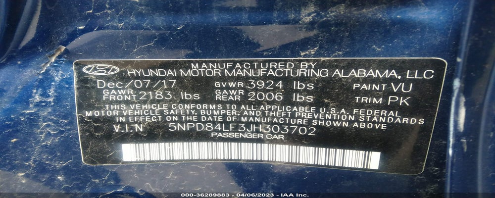 5NPD84LF3JH303702 2018 HYUNDAI ELANTRA photo no. 9