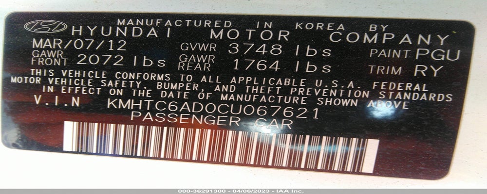 KMHTC6AD0CU067621 2012 HYUNDAI VELOSTER photo no. 9