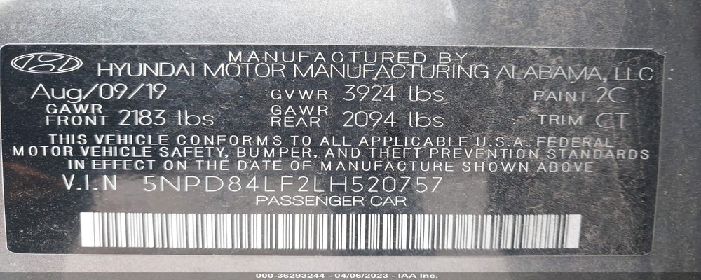 5NPD84LF2LH520757 2020 HYUNDAI ELANTRA photo no. 9