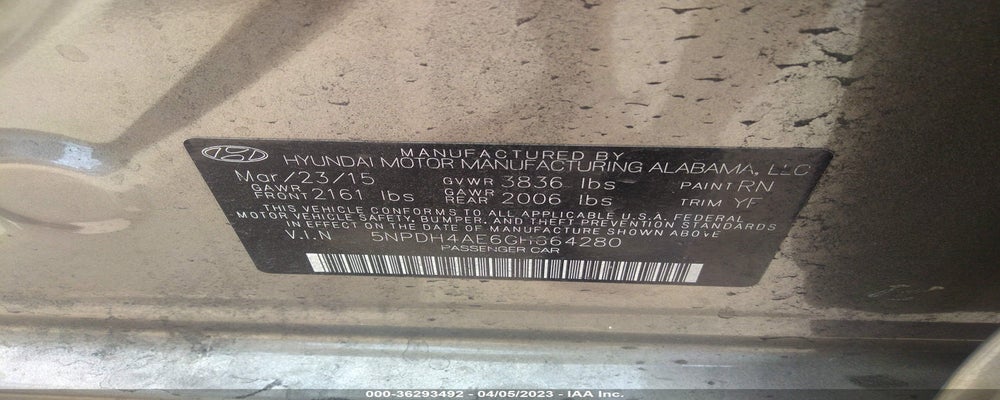 5NPDH4AE6GH664280 2016 HYUNDAI ELANTRA photo no. 9