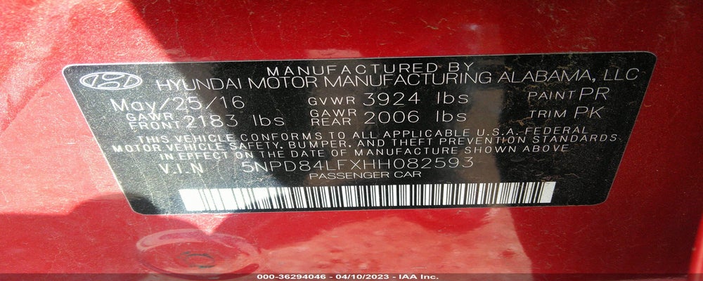 5NPD84LFXHH082593 2017 HYUNDAI ELANTRA photo no. 9