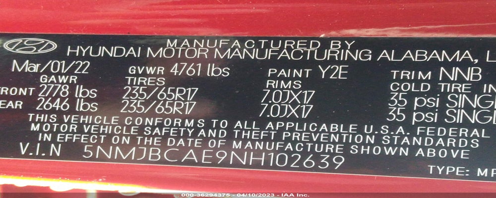 5NMJBCAE9NH102639 2022 HYUNDAI TUCSON photo no. 9