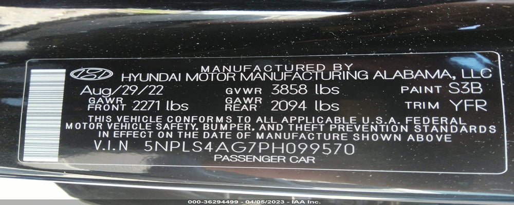 5NPLS4AG7PH099570 2023 HYUNDAI ELANTRA photo no. 9