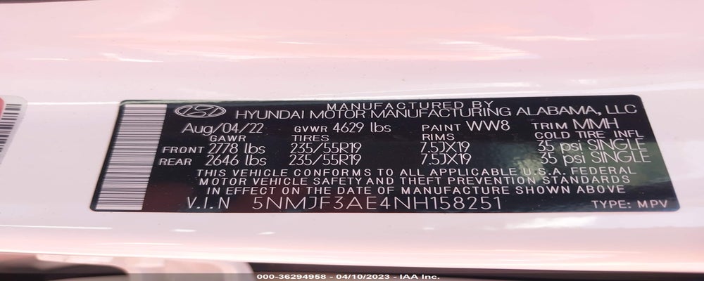 5NMJF3AE4NH158251 2022 HYUNDAI TUCSON photo no. 9