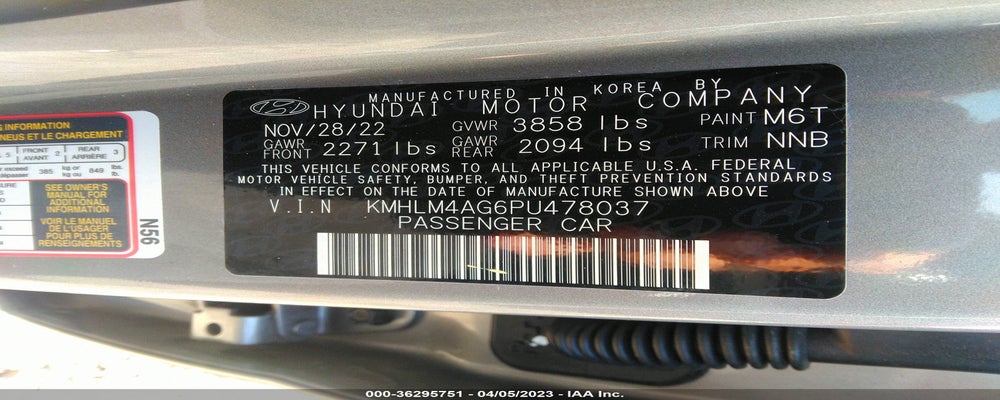 KMHLM4AG6PU478037 2023 HYUNDAI ELANTRA photo no. 9