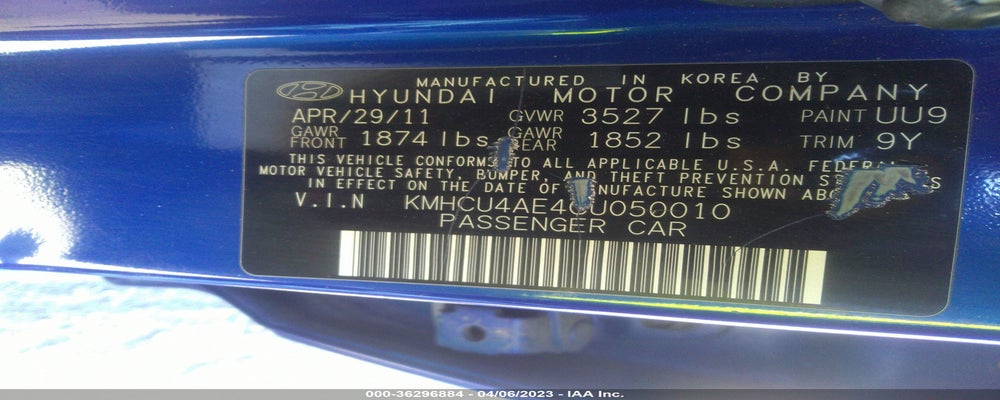KMHCU4AE4CU050010 2012 HYUNDAI ACCENT photo no. 9