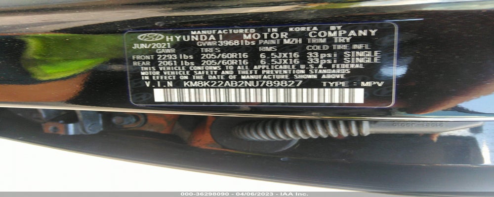 KM8K22AB2NU789827 2022 HYUNDAI KONA photo no. 9