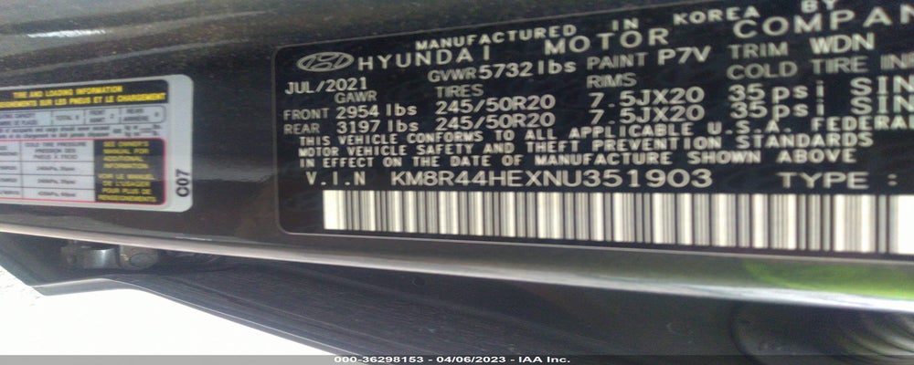 KM8R44HEXNU351903 2022 HYUNDAI PALISADE photo no. 9