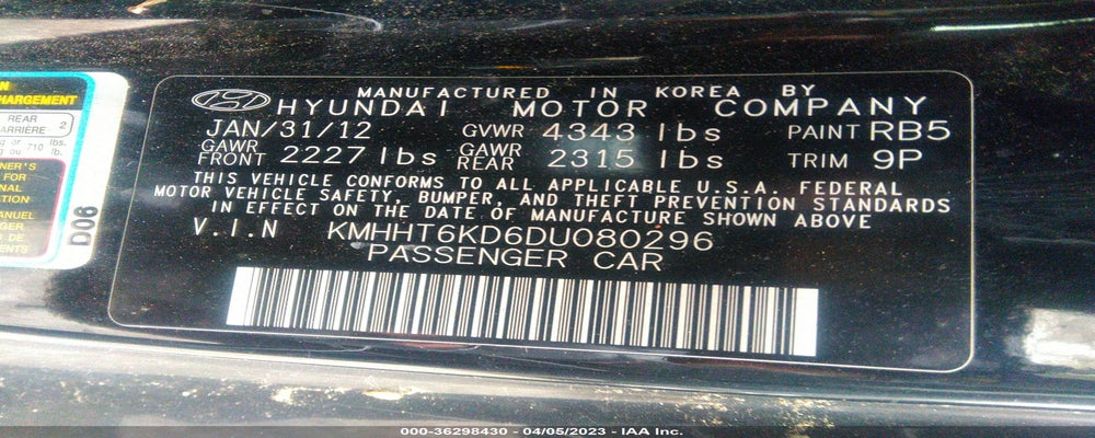 KMHHT6KD6DU080296 2013 HYUNDAI GENESIS COUPE photo no. 9