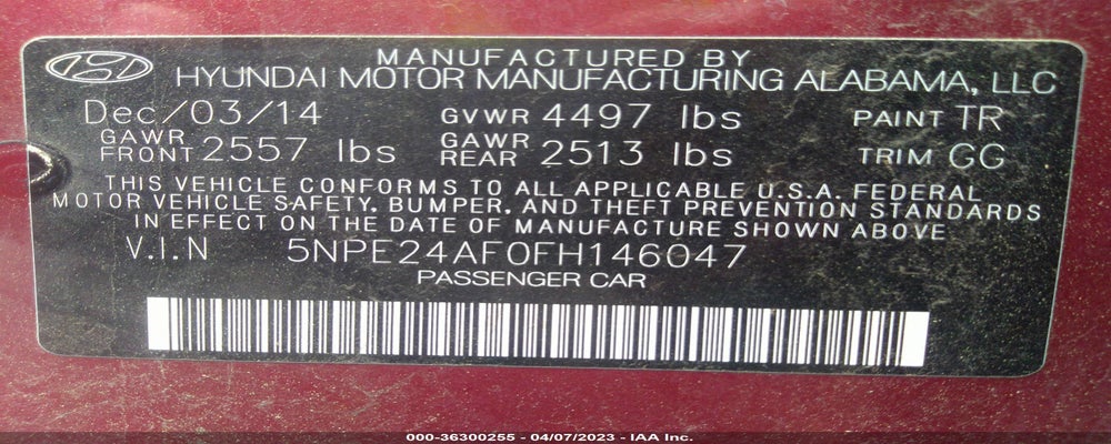 5NPE24AF0FH146047 2015 HYUNDAI SONATA photo no. 9