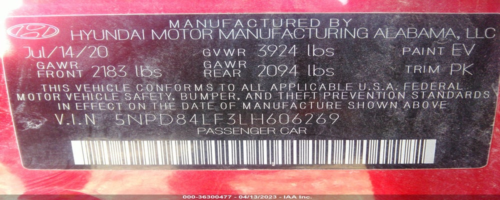 5NPD84LF3LH606269 2020 HYUNDAI ELANTRA photo no. 9