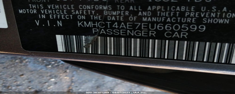 KMHCT4AE7EU660599 2014 HYUNDAI ACCENT photo no. 9