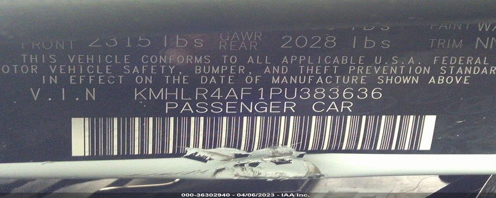 KMHLR4AF1PU383636 2023 HYUNDAI ELANTRA photo no. 9