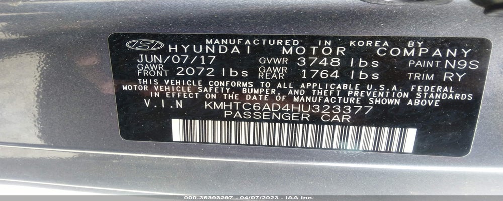 KMHTC6AD4HU323377 2017 HYUNDAI VELOSTER photo no. 9