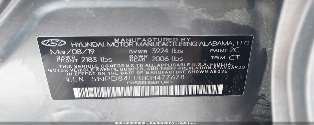 5NPD84LF0KH477678 2019 HYUNDAI ELANTRA photo no. 9