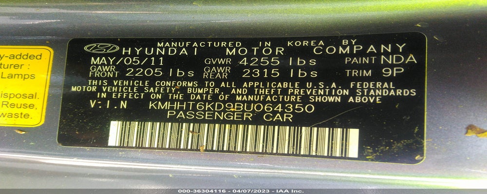 KMHHT6KD9BU064350 2011 HYUNDAI GENESIS COUPE photo no. 9