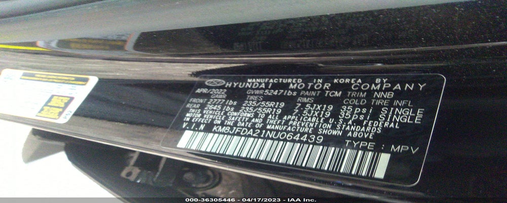 KM8JFDA21NU064439 2022 HYUNDAI TUCSON photo no. 9