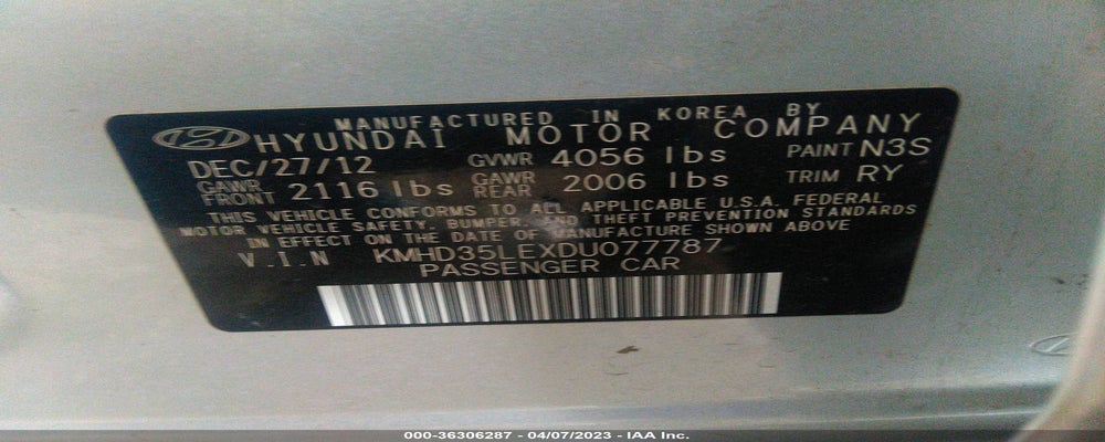 KMHD35LEXDU077787 2013 HYUNDAI ELANTRA GT photo no. 9