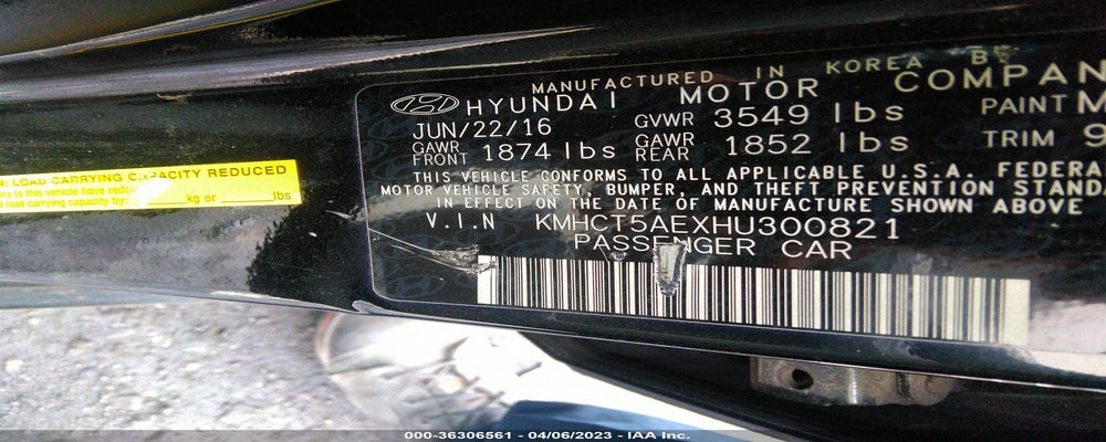 KMHCT5AEXHU300821 2017 HYUNDAI ACCENT photo no. 9