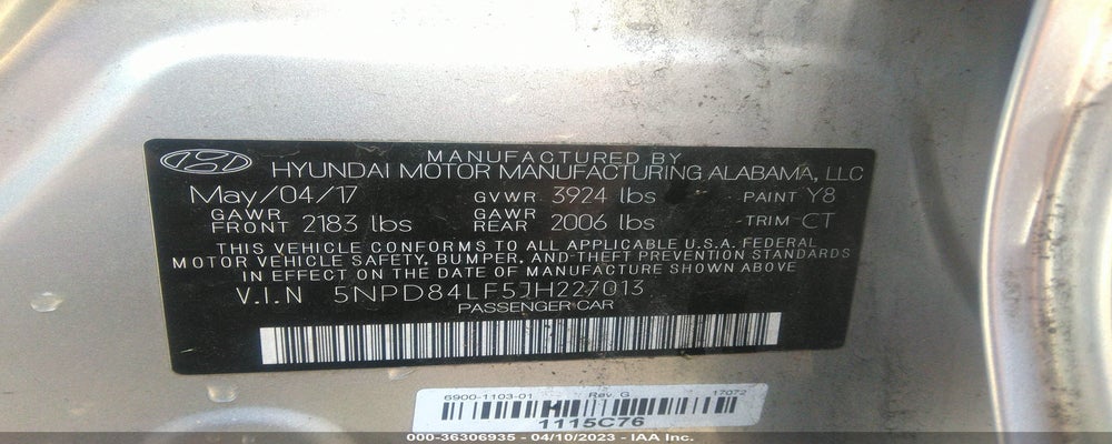 5NPD84LF5JH227013 2018 HYUNDAI ELANTRA photo no. 9