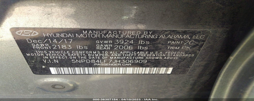 5NPD84LF7JH306909 2018 HYUNDAI ELANTRA photo no. 9