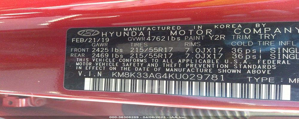 KM8K33AG4KU029781 2019 HYUNDAI KONA EV photo no. 9