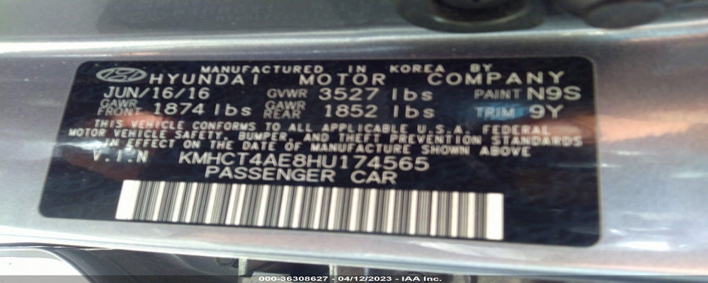 KMHCT4AE8HU174565 2017 HYUNDAI ACCENT photo no. 9