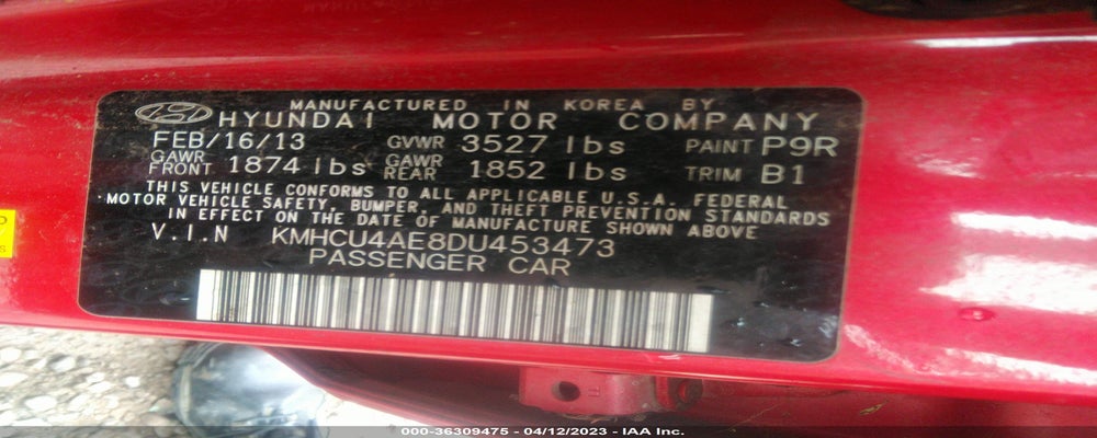 KMHCU4AE8DU453473 2013 HYUNDAI ACCENT photo no. 9