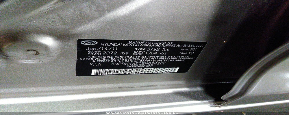 5NPDH4AE0BH024266 2011 HYUNDAI ELANTRA photo no. 9