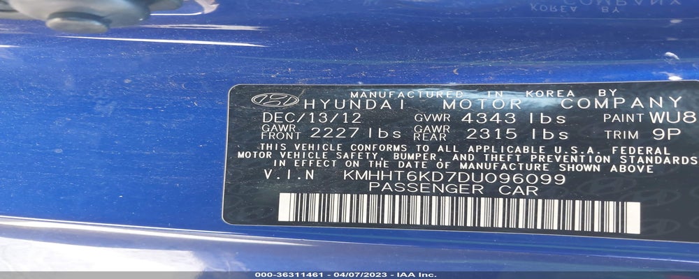 KMHHT6KD7DU096099 2013 HYUNDAI GENESIS COUPE photo no. 9