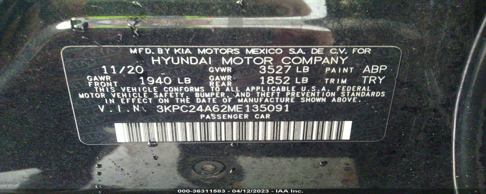 3KPC24A62ME135091 2021 HYUNDAI ACCENT photo no. 9