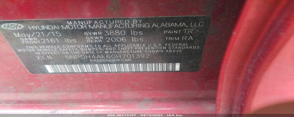 5NPDH4AE6GH701392 2016 HYUNDAI ELANTRA photo no. 9