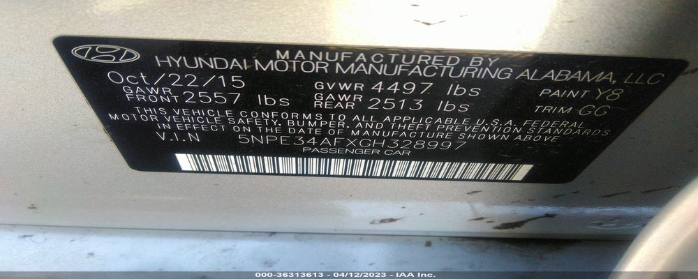 5NPE34AFXGH328997 2016 HYUNDAI SONATA photo no. 9