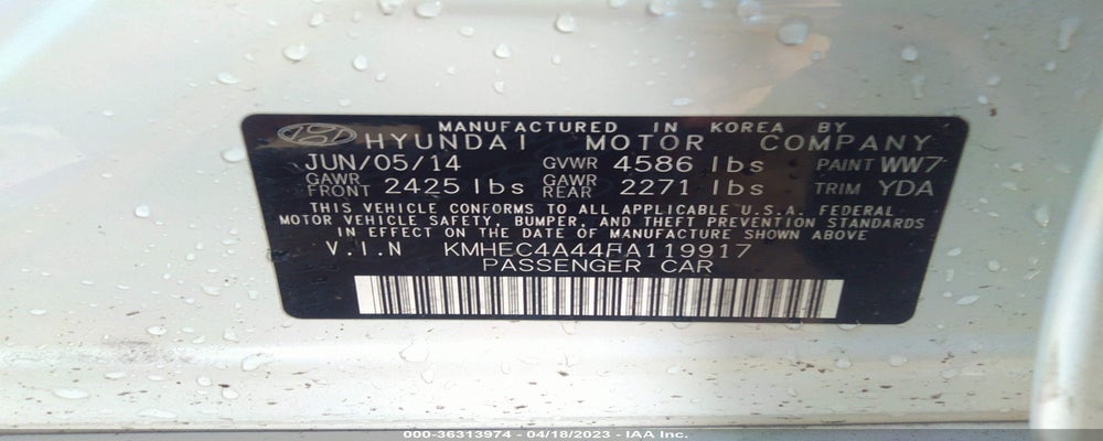 KMHEC4A44FA119917 2015 HYUNDAI SONATA HYBRID photo no. 9