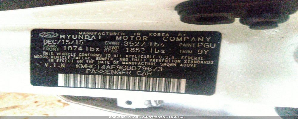KMHCT4AE9GU079673 2016 HYUNDAI ACCENT photo no. 9